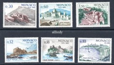 MONACO 1966, Peisaje, Arhitectura, serie neuzată, MNH