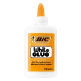 Adeziv Alb BIC 118ml, Aracet Lavabil Lemn/Hartie, Aplicare Precisa, Set 8 Bucati