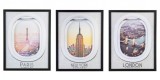 Cumpara ieftin Set 3 tablouri decorative 3 x 45x60x3 cm