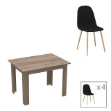 Cumpara ieftin Set dining Manka-Bella, Pako World, MDF, 5 piese, Trufa, 110x80x70 cm