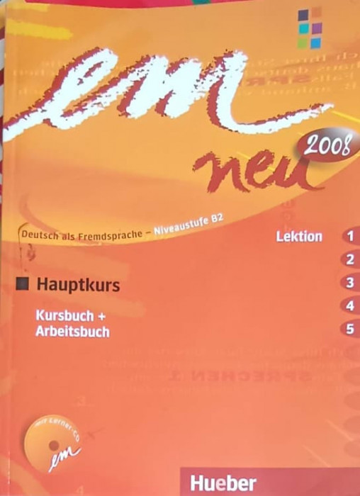 DEUTSCH ALS FREMDSPRACHE, NIVEL B2, LEKTION 1-5 KURSBUCH, ARBEITSBUCH (CONTINE CD)-MICHAELA PERLMANN BALME, SUSA