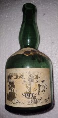 GE - Sticla veche interbelica lichior &quot;CALVADOS&quot; import Romania / fara defecte