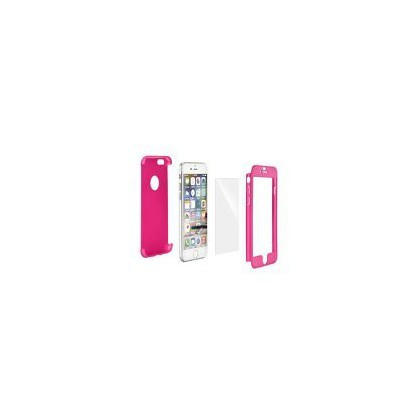 Husa Plastic 360 + Tempered Glass iPhone X / iPhone XS Roz