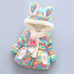 Jacheta vatuita din fas pentru fetite - Rainbow (Marime Disponibila: 18-24 luni) foto