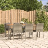 VidaXL Set mobilier de grădină cu perne, 7 piese, gri, poliratan