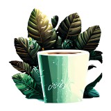 Cumpara ieftin Sticker decorativ, Ceasa De Cafea, Verde, 60 cm, 10218ST, Oem