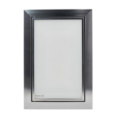 Ușă de vizitare cu ramă din aluminiu Crom si sticla Alb 200x400mm