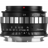 Obiectiv manual TTArtisan 23mm F1.4 Black&amp;Silver pentru Nikon Z-Mount