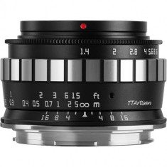 Obiectiv manual TTArtisan 23mm F1.4 Black&Silver pentru Nikon Z-Mount