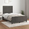 VidaXL Cadru de pat fără saltea Gri &icirc;nchis 120x190 cm catifea 3270591