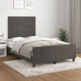 VidaXL Cadru de pat fără saltea Gri &icirc;nchis 120x190 cm catifea 3270591