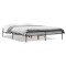 Gossi cadru de pat, gri sonoma, 135x190 cm, lemn prelucrat si metal
