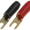 Terminal Furcă M4 4mm2 Aurit Izolat Negru Roșu