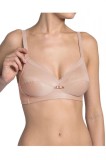 Sutien Triumph Pretty Comfort N TPH879-155, Bej, Fara Armatura, Cupe Neintarite, Dantela, Bumbac/Poliester