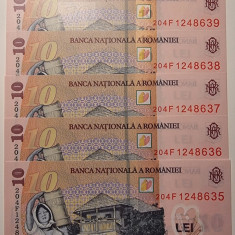 Bancnota 10 lei 2018 (2020) - serii consecutive - (aUNC)