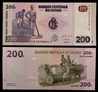Congo 200 Francs 2013 UNC necirculata ** foto