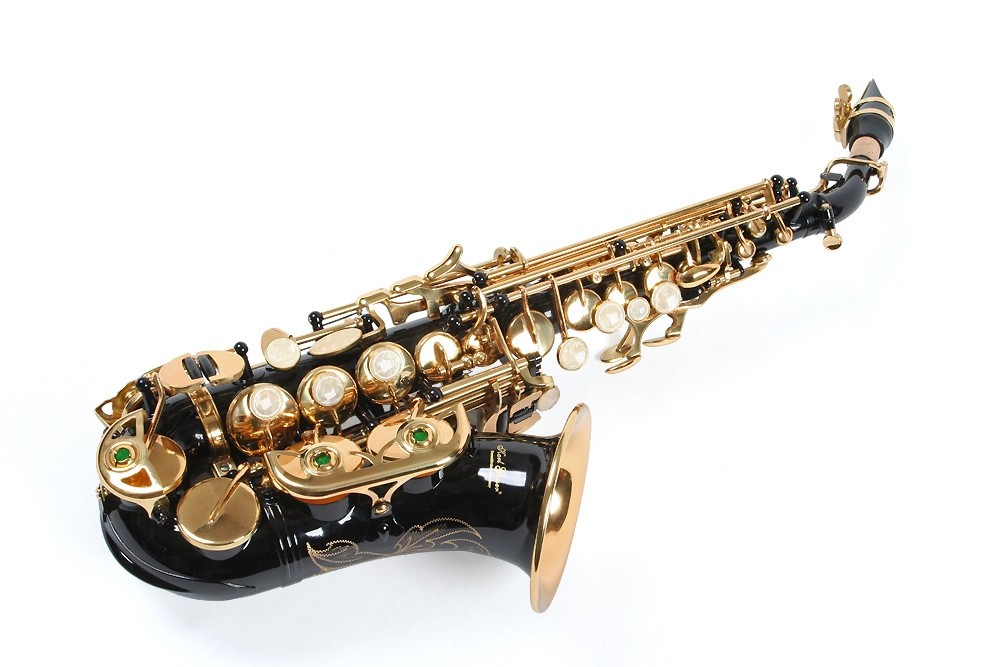 Saxofon Sopran curbat Karl Glaser Sopranina Negru+clape Auriu BlackGold  Saxophone Neuenkirchen-Germany | Okazii.ro