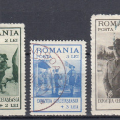 ROMANIA 1931 LP 93 EXPOZITIA CERCETASEASCA SERIE STAMPILATA