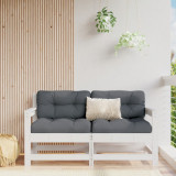 Canapea de colt de gradina, 2 buc., alb, lemn masiv de pin GartenMobel Dekor, vidaXL