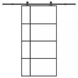vidaXL Ușă glisantă cu set feronerie 102,5x205 cm sticlă ESG/aluminiu