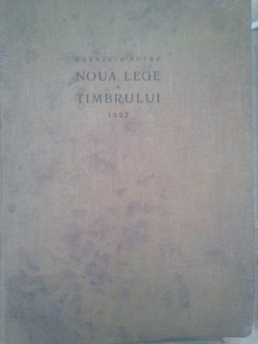 Corneliu Botez - Noua lege a timbrului (1927)