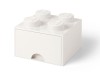 Cutie depozitare LEGO 2x2 cu sertar, alb, LEGO&reg;