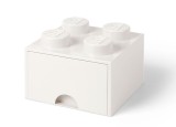 Cumpara ieftin Cutie depozitare LEGO 2x2 cu sertar, alb, LEGO&reg;