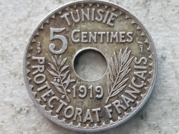TUNISIA-5 CENTIMES 1919