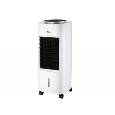 Ventilator cu racitor si purificator aer Zilan, 7 L, 3 viteze, 65 W, Timer 12h, afisaj LED, Roti transport, Telecomanda, Umidificare, Alb foto