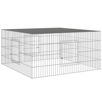 Cușcă pentru iepuri, 110x110x55 cm, fier galvanizat foto