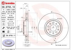 BREMBO 09.9755.11 PRIME LINE - UV Coated Disc frana