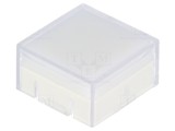 Tastă Pătrată Transparentă din Plastic 14,3x14,3mm
