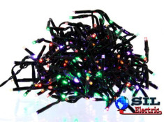 Ghirlanda luminoasa decorativa cu LED multicolor cablu negru WELL foto
