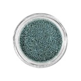 Decorațiuni nail art - perle verde metalic 0,5mm, INGINAILS