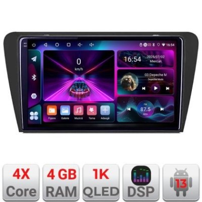 Navigatie Skoda Octavia 3 A-279 4+64 InCell Display 1K Android Waze USB Navigatie Internet Youtube Radio CarStore Technology foto