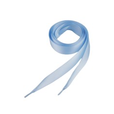 Sireturi plate satinate Crisalida, 2 bucati, 1.9 x 110 cm, Bleu