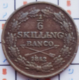 1032 Suedia 1/6 Skilling Banco 1852 Oscar I (1844-1859) km 656, Europa