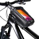 Borseta pentru bicicleta cu suport de telefon flippy, capcitate 1l, 20.5x11.1x10.5 cm, cu spatiu de stocare, protectie waterproof, ecran tactil, fixar