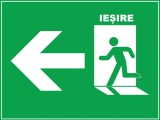 Placuta pentru iesire de siguranta cu directia la stanga