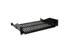 Sertar pentru cabinet 19&quot; 2U 485x350mm max 25kg Negru, Value 26.99.0406