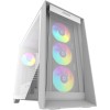 Carcasa PC AQIRYS XO-1 White ARGB, EATX, Sticla Securizata, 4 Ventilatoare ARGB PWM, Controller, Suport GPU, Watercooling Ready
