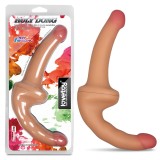 Dildo Dublu Double-Ended Strapless, Lovetoy, silicon premium, fara bretele 30 cm