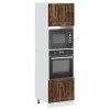 Dulap cuptor Gossi, 2 buc, stejar afumat, 60x57x207cm, Kalmar. Corp inalt bucatarie, picioare reglabile