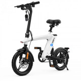 Bicicleta electrica iSEN H1 Flying Fish Alb, 250W, 22NM, Rulare full electric sau asistata, 25km h, IPX4, Baterie detasabila 10Ah
