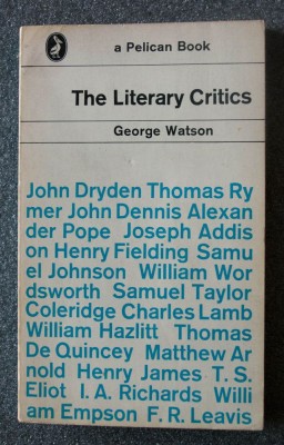 George Watson - The Literary Critics: A Study of English Descriptive Criticism foto