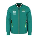 Aston Martin geacă de bărbați Bomber official Teamline Replica green F1 Team 2025 - S