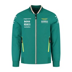 Aston Martin geacă de bărbați Bomber official Teamline Replica green F1 Team 2025 - S