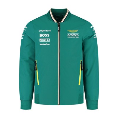 Aston Martin geacă de bărbați Bomber official Teamline Replica green F1 Team 2025 - XL foto