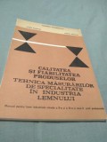 Cumpara ieftin CALITATEA SI FIABILITATEA PRODUSELOR TEHNICA MASURARILOR IN IND.LEMNULUI, Alta editura, Alte materii, Clasa 10