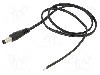 Cablu alimentare DC, DC 5,5/2,5 mufa, negru, negru si gri, 0,5m, POS - POSDC-T-P25S-0.5